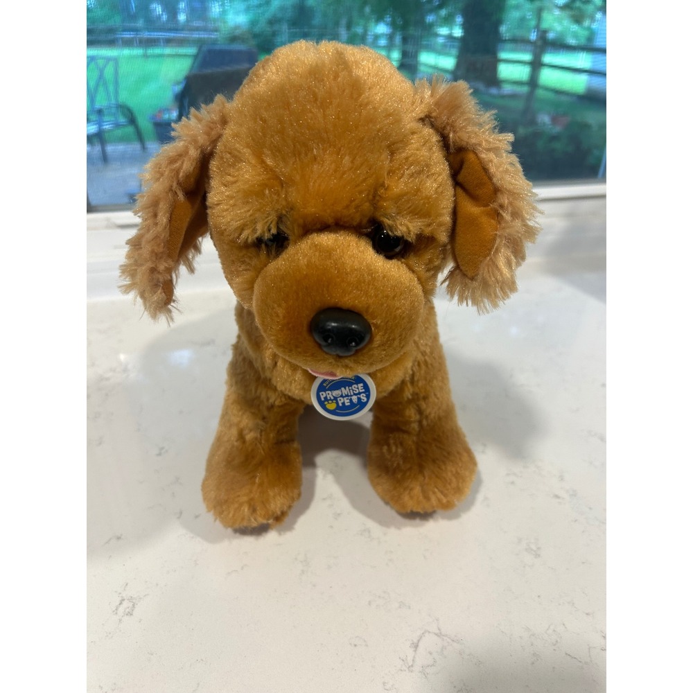 Build-A-Bear Workshop Promise Pets Golden Retriever Plush Dog Brown Red Collar